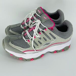 Avia Women's Elevate Athletic Shoes in Grey/Silver/Pink, Women's Size 10